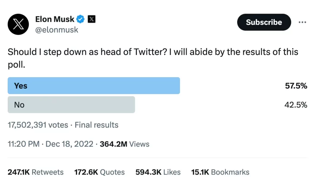 Elon Musk CEO anketi