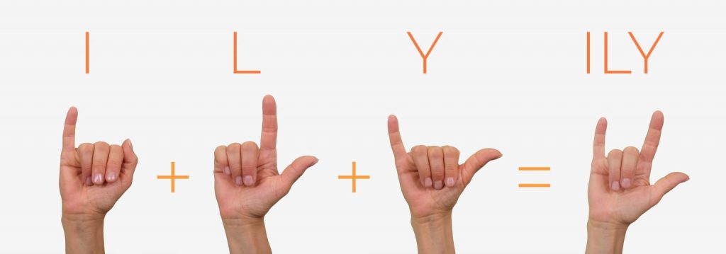 "I love you" in American Sign Language